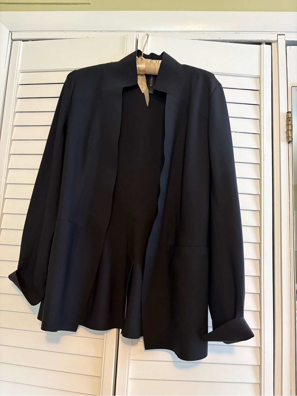 Athleta Black Open-Front Blazer Jacket